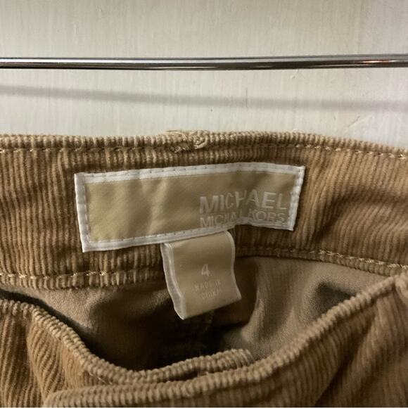 MICHAEL Michael Kors Tan Corduroy Women's Pants Size 4 FLAWS Academia Casual - Picture 10 of 12